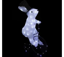 Flash Sale FEERIC LIGHTS AND CHRISTMAS Décoration Lumineuse Led Lapin A Velo Exterieur H44