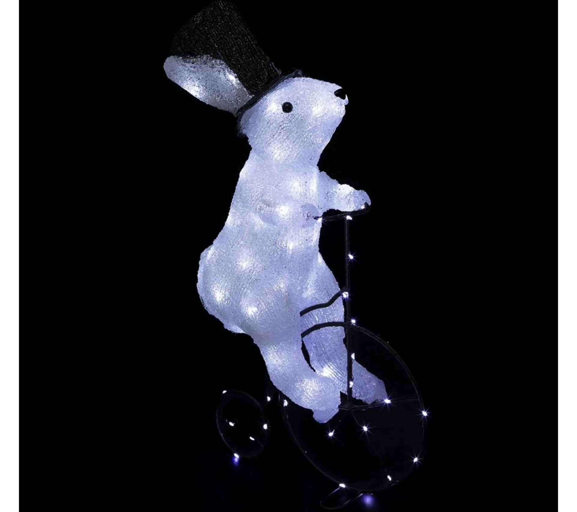 Flash Sale FEERIC LIGHTS AND CHRISTMAS Décoration Lumineuse Led Lapin A Velo Exterieur H44