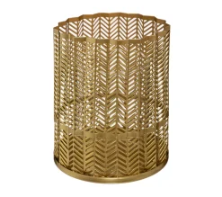 Store FEERIC LIGHTS AND CHRISTMAS Photophore De Noël Design Metal Ajoure Colorama - Dore