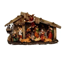 Flash Sale FEERIC LIGHTS AND CHRISTMAS Creche De Noël Lumineuse 11 Santons 3 Led