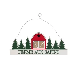 Store FEERIC LIGHTS AND CHRISTMAS Suspension De Noël Ferme Aux Sapins L 45 Cm