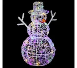 Shop FEERIC LIGHTS AND CHRISTMAS Bonhomme De Neige Lumineux Multicolore 60 Cm - Multicolore