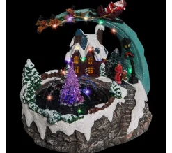 Sale FEERIC LIGHTS AND CHRISTMAS Village De Noël Lumineux, Anime Et Musical Scene De Vie Autour D'Une Fontaine