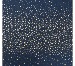 Cheap FEERIC LIGHTS AND CHRISTMAS Nappe En Coton Bleu Avec Etoiles Or 140 X 240 Cm