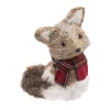 Best Sale FEERIC LIGHTS AND CHRISTMAS Déco De Noël Renard Avec Echarpe 17 X 20 Cm