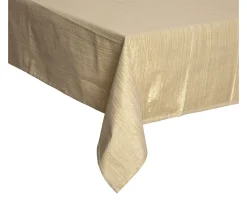 Flash Sale FEERIC LIGHTS AND CHRISTMAS Nappe En Coton Imprime Lurex Dore 140 X 360 Cm