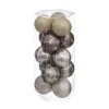 FEERIC LIGHTS AND CHRISTMAS Guirlande Et Boule De Sapin^ Déco De Sapin Lot De 15 Boules De Noël D 5 Cm - Champagne Violet Et Gris