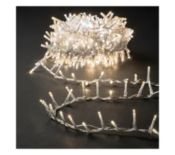 FEERIC LIGHTS AND CHRISTMAS Guirlande Et Boule De Sapin^ Guirlande Lumineuse Exterieur 19 Metres 750 Led Blanc Chaud Et 8 Jeux De Lumiere