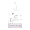 FEERIC LIGHTS AND CHRISTMAS Guirlande Et Boule De Sapin^ Sujet De Noël A Suspendre Licorne Pailletee En Bois H 20 Cm