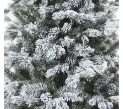 FEERIC LIGHTS AND CHRISTMAS Sapin Et Accessoire^ Sapin De Noël Artificiel Vert Floque Enneige Qualite Premium H 150 Cm