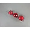 FEERIC LIGHTS AND CHRISTMAS Guirlande Et Boule De Sapin^ 3 Boules De Noël Verre - Diam. 80 Mm - Rouge