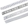 FEERIC LIGHTS AND CHRISTMAS Anniversaire Et Autres Fêtes^ 4 Rubans Satin Imprimes - Argent