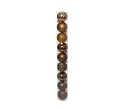 FEERIC LIGHTS AND CHRISTMAS Guirlande Et Boule De Sapin^ Déco De Sapin Lot De 9 Boules De Noël D 6 Cm - Bronze