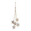 FEERIC LIGHTS AND CHRISTMAS Guirlande Et Boule De Sapin^ Sujet De Noël A Suspendre 5 Formes En Bois Suspendus H 55 Cm