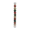 FEERIC LIGHTS AND CHRISTMAS Guirlande Et Boule De Sapin^ Déco De Sapin Lot De 12 Boules De Noël D 6 Cm - Vert Rouge Et Or