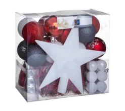 FEERIC LIGHTS AND CHRISTMAS Guirlande Et Boule De Sapin^ Déco De Sapin De Noël Kit 44 Pieces, Boule, Guirlande Et Cimier - Multicolore