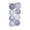 FEERIC LIGHTS AND CHRISTMAS Guirlande Et Boule De Sapin^ Déco De Sapin Lot De 8 Boules De Noël D 7 Cm - Argent Et Blanc