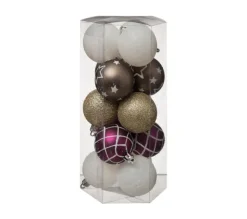 FEERIC LIGHTS AND CHRISTMAS Guirlande Et Boule De Sapin^ Déco De Sapin Lot De 15 Boules De Noël D 5 Cm - Multicolore