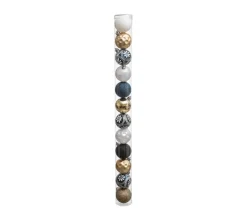 FEERIC LIGHTS AND CHRISTMAS Guirlande Et Boule De Sapin^ Déco De Sapin Lot De 12 Boules De Noël D 6 Cm - Bleu Et Or