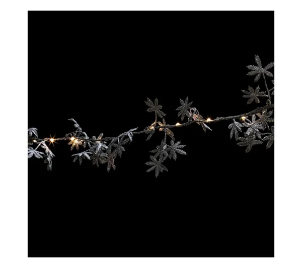 FEERIC LIGHTS AND CHRISTMAS Guirlande Et Boule De Sapin^ Guirlande Lumineuse Avec Déco 25 Led Blanc Chaud L 240 Cm