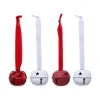 FEERIC LIGHTS AND CHRISTMAS Guirlande Et Boule De Sapin^ Sujet De Noël Lot De 4 Grelots En Metal D4 Cm Avec Ruban - Rouge Et Blanc