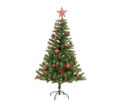 FEERIC LIGHTS AND CHRISTMAS Sapin Et Accessoire^ Sapin De Noël Artificiel Vert H 150 Cm Livre Avec 39 Décorations