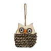 FEERIC LIGHTS AND CHRISTMAS Guirlande Et Boule De Sapin^ Sujet De Noël A Suspendre Hibou En Bois Et Laine 8.5 Cm