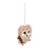 FEERIC LIGHTS AND CHRISTMAS Guirlande Et Boule De Sapin^ Sujet De Noël Suspendre Hibou En Fourrure H 10 Cm