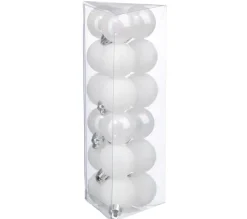FEERIC LIGHTS AND CHRISTMAS Guirlande Et Boule De Sapin^ Kit Décoration Pour Sapin De Noël - 18 Pieces - Blanc