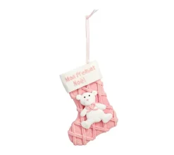 FEERIC LIGHTS AND CHRISTMAS Guirlande Et Boule De Sapin^ Sujet De Noël A Suspendre Botte Bebe H 9.5 Cm