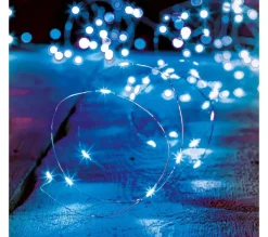 FEERIC LIGHTS AND CHRISTMAS Guirlande Et Boule De Sapin^ Guirlande Lumineuse Interieur 40 Microled Bleu Sur 3.90 Metres