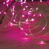 FEERIC LIGHTS AND CHRISTMAS Guirlande Et Boule De Sapin^ Guirlande Lumineuse Interieur 20 Microled Rose Sur 1.90 Metres