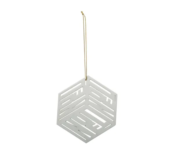 FEERIC LIGHTS AND CHRISTMAS Guirlande Et Boule De Sapin^ Sujet De Noël A Suspendre Lot De 2 Cubes Plats En Bois H 9 Cm
