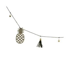FEERIC LIGHTS AND CHRISTMAS Guirlande Et Boule De Sapin^ Guirlande De Noël Ananas, Toile Et Pompons L 150 Cm