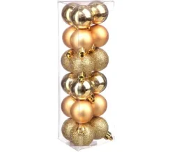 FEERIC LIGHTS AND CHRISTMAS Guirlande Et Boule De Sapin^ Kit Décoration Pour Sapin De Noël - 18 Pieces - Or