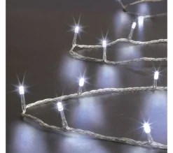 FEERIC LIGHTS AND CHRISTMAS Guirlande Et Boule De Sapin^ Guirlande Lumineuse Exterieur 10 Metres 100 Led Blanc Froid 8 Jeux De Lumiere