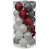 FEERIC LIGHTS AND CHRISTMAS Guirlande Et Boule De Sapin^ Boules De Noël 60 Mm X30 Rouge, Gris Et Blanc