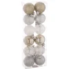 FEERIC LIGHTS AND CHRISTMAS Guirlande Et Boule De Sapin^ Kit De Décorations Pour Sapin De Noël - 12 Pieces - Dore Et Blanc