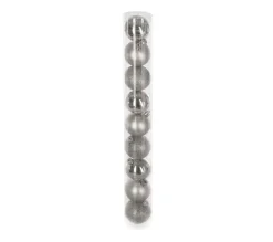 FEERIC LIGHTS AND CHRISTMAS Guirlande Et Boule De Sapin^ Déco De Sapin Lot De 9 Boules De Noël D 6 Cm - Argent
