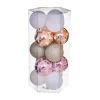 FEERIC LIGHTS AND CHRISTMAS Guirlande Et Boule De Sapin^ Déco De Sapin Lot De 15 Boules De Noël D 5 Cm - Rose Et Dore