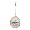 FEERIC LIGHTS AND CHRISTMAS Guirlande Et Boule De Sapin^ Sujet De Noël A Suspendre Rondin En Bois Imprime D 14 Cm