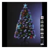 FEERIC LIGHTS AND CHRISTMAS Sapin Et Accessoire^ Sapin De Noël Artificiel Lumineux Vert Avec 88 Bouquets De Fibre Optique Multicolore H 90 Cm