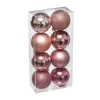 FEERIC LIGHTS AND CHRISTMAS Guirlande Et Boule De Sapin^ Déco De Sapin Lot De 8 Boules De Noël D 7 Cm - Nuance De Rose