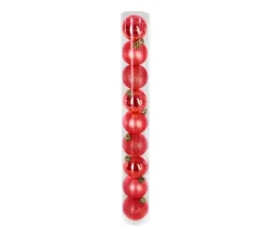 FEERIC LIGHTS AND CHRISTMAS Guirlande Et Boule De Sapin^ Déco De Sapin Lot De 9 Boules De Noël D 6 Cm - Rouge