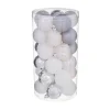 FEERIC LIGHTS AND CHRISTMAS Guirlande Et Boule De Sapin^ Déco De Sapin Lot De 30 Boules De Noël D 6 Cm - Argent Et Blanc