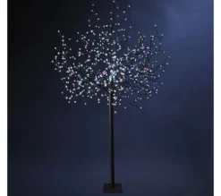 FEERIC LIGHTS AND CHRISTMAS Guirlande Et Boule De Sapin^ Grand Arbre Fleuri Lumineux D'Exterieur Prunus - 600 Led Rgb - Multicouleur