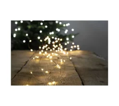 FEERIC LIGHTS AND CHRISTMAS Guirlande Et Boule De Sapin^ Guirlande Lumineuse Solaire 30 Metres 300 Microled Blanc Chaud 8 Jeux De Lumiere