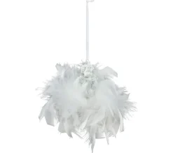 FEERIC LIGHTS AND CHRISTMAS Guirlande Et Boule De Sapin^ Décoration Sapin De Noël Design Plume Dahlia - Blanc