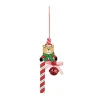 FEERIC LIGHTS AND CHRISTMAS Guirlande Et Boule De Sapin^ Sujet De Noël A Suspendre Canne A Sucre En Bois Et Grelot