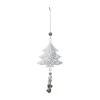 FEERIC LIGHTS AND CHRISTMAS Guirlande Et Boule De Sapin^ Sujet De Noël A Suspendre Forme Embossee Avec Perles Et Grelots Suspendus D 7 Cm